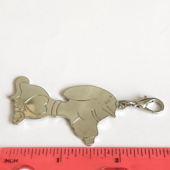 Vintage Snoopy Charm Purse Zipper Pull Silver Plated Peanuts Cartoon Dog Peanuts - Picture 9 of 9